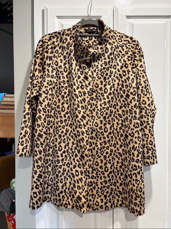 Jackets & Blazers - Boho Chic Leopard Print Button Front Jacket